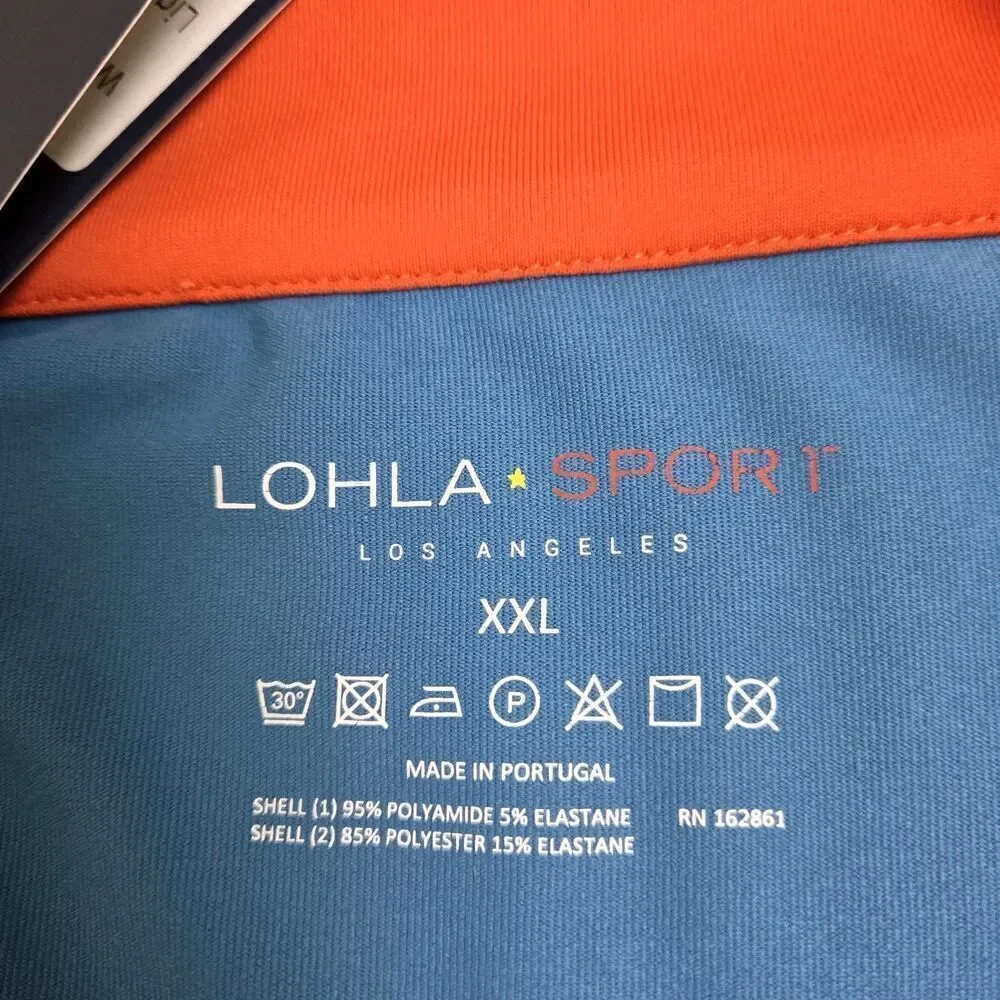 NWT Lohla Sport Sandi Womens Golf Top Colorblock Jungle Tag XXL - Fits Like L/XL